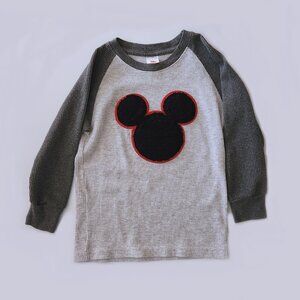 Disney Junior Sherpa Mickey Mouse Boys SIZE 6 Gray Long Sleeve Sweater MINT